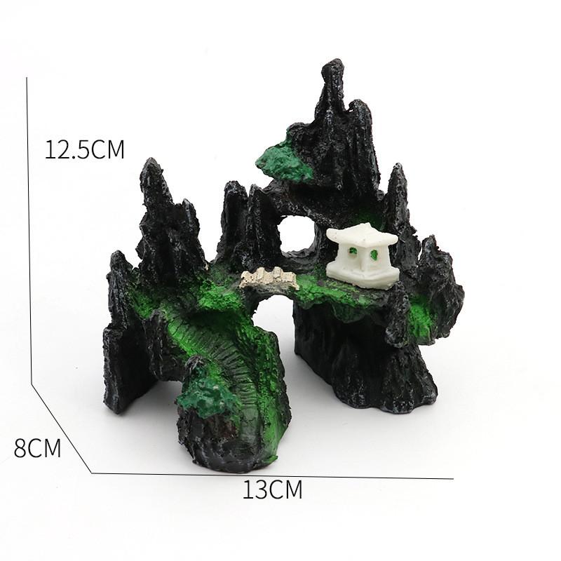 Fish Tank Landscape Decoration Artificial Resin Rockery Aquarium Accessories Decorations for Living Room Table Decoration