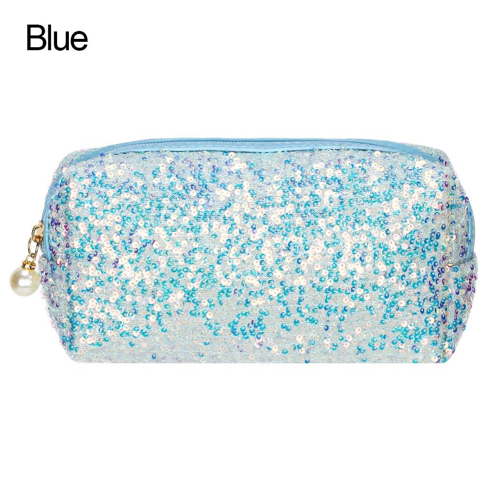 Fashion Glitter Mermaid Sequin Makeup Bag High-capacity Reversible Double Color Cosmetic Bag Lazy Makeup Zipper Pouch Handbags