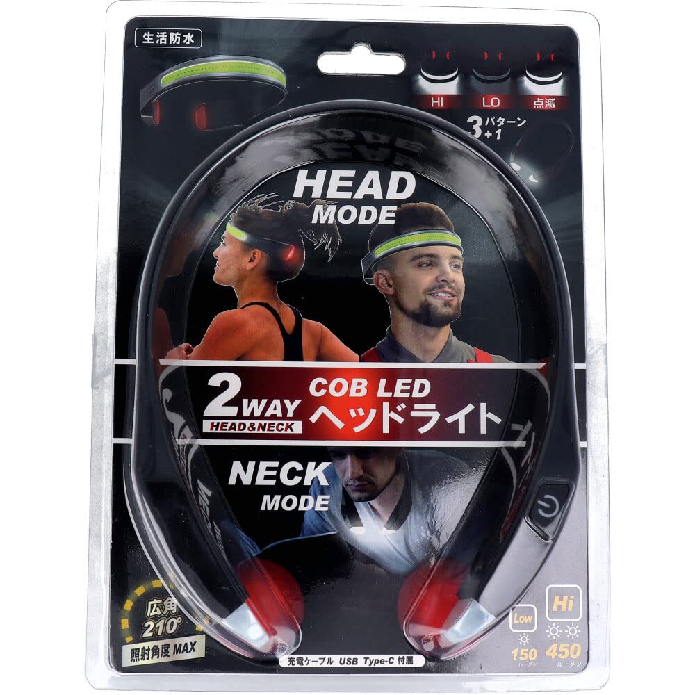 

COB LED headlight 2-way чёрный