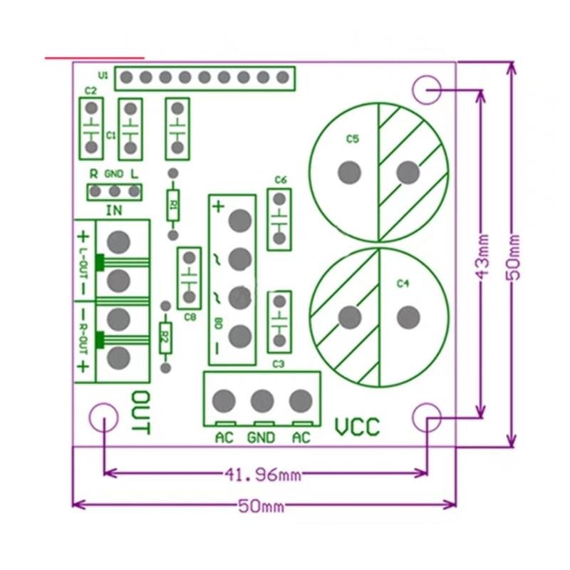 Doppelkanal 2x15W Audio-Verstärkermodul Kompaktes Design für DIY-Soundsysteme Geringe Verzerrungen Hoher Wirkungsgrad