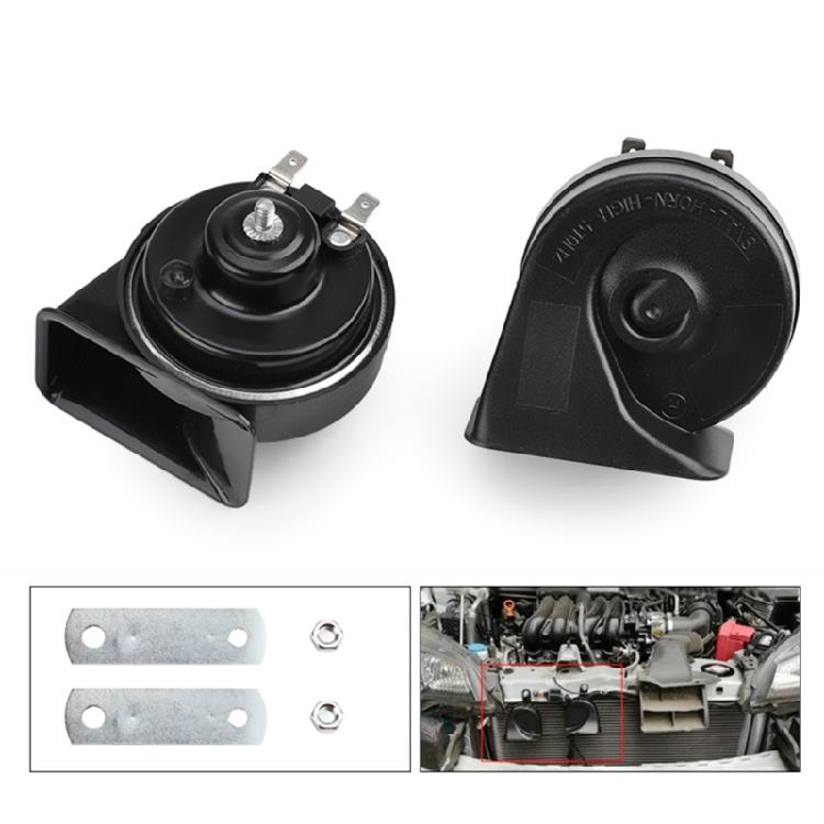 Loud Sound 410DB Electric Snail Air Horn for Car Motorcycle Boats Double Tone 12V
