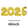 2026 New Year's Party Large 32" & 40" Number Foil Balloons Set