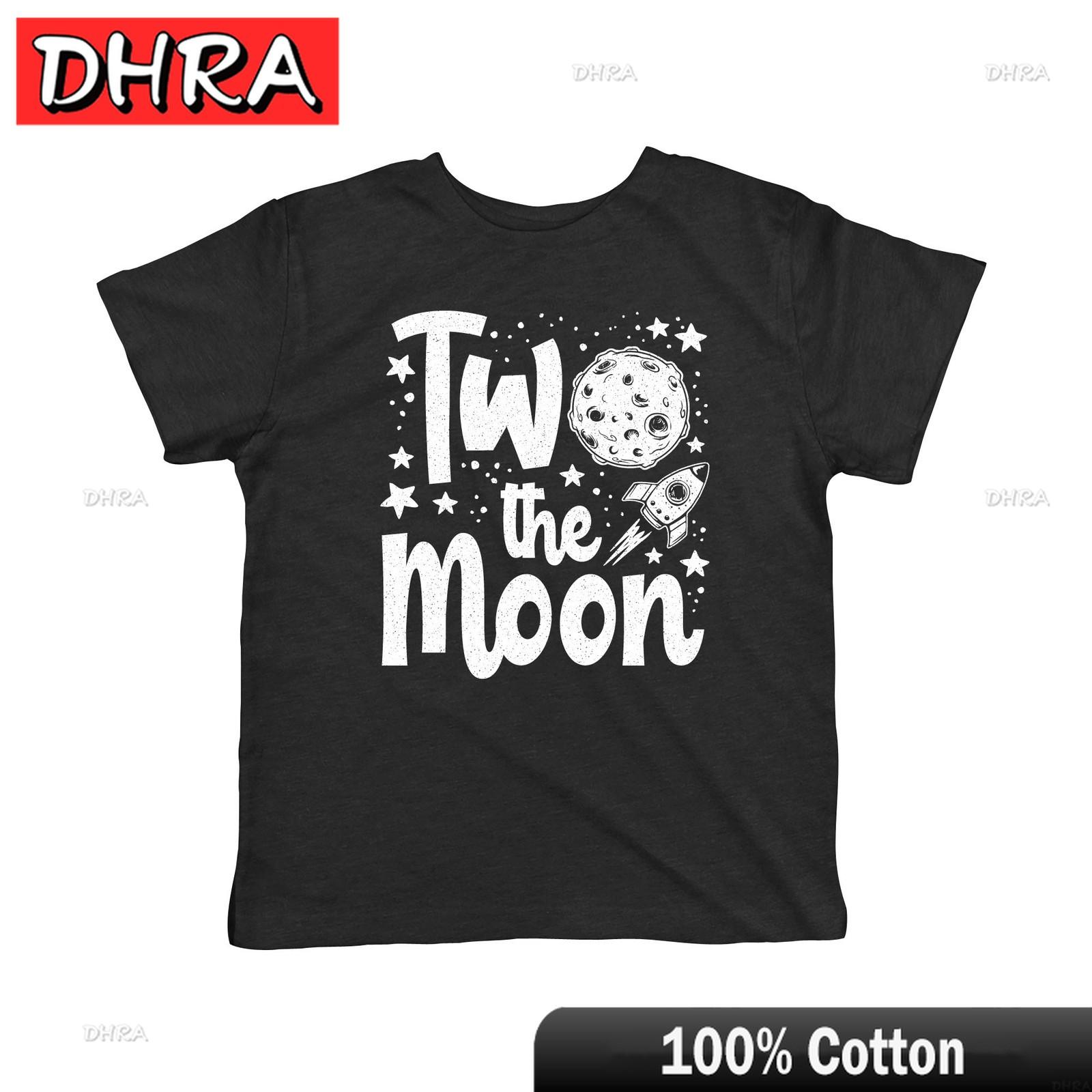 

Toddler Two The Moon T Shirt Funny Second Birthday Tee Cotton Comfort Tops Cool Graphic Crew Neck Tee Urban Classic Casual Top S