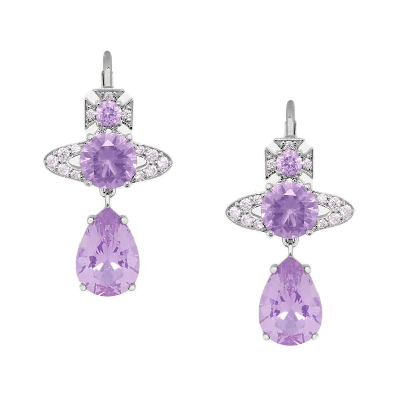 Vivienne Westwood Stud Earrings Women's Silver/Lavender 6202015N-02P782