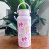 Insulated Water Bottle Floral Printed Stainless Steel Leak Proof Reusable for Office Women Girls Daily Drinking