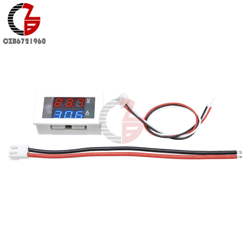 Mini DC Digital Voltmeter Ammeter 0.56" Car Motorcycle Voltage Current Meter Volt Amp Tester Detector Battery Level Indicator