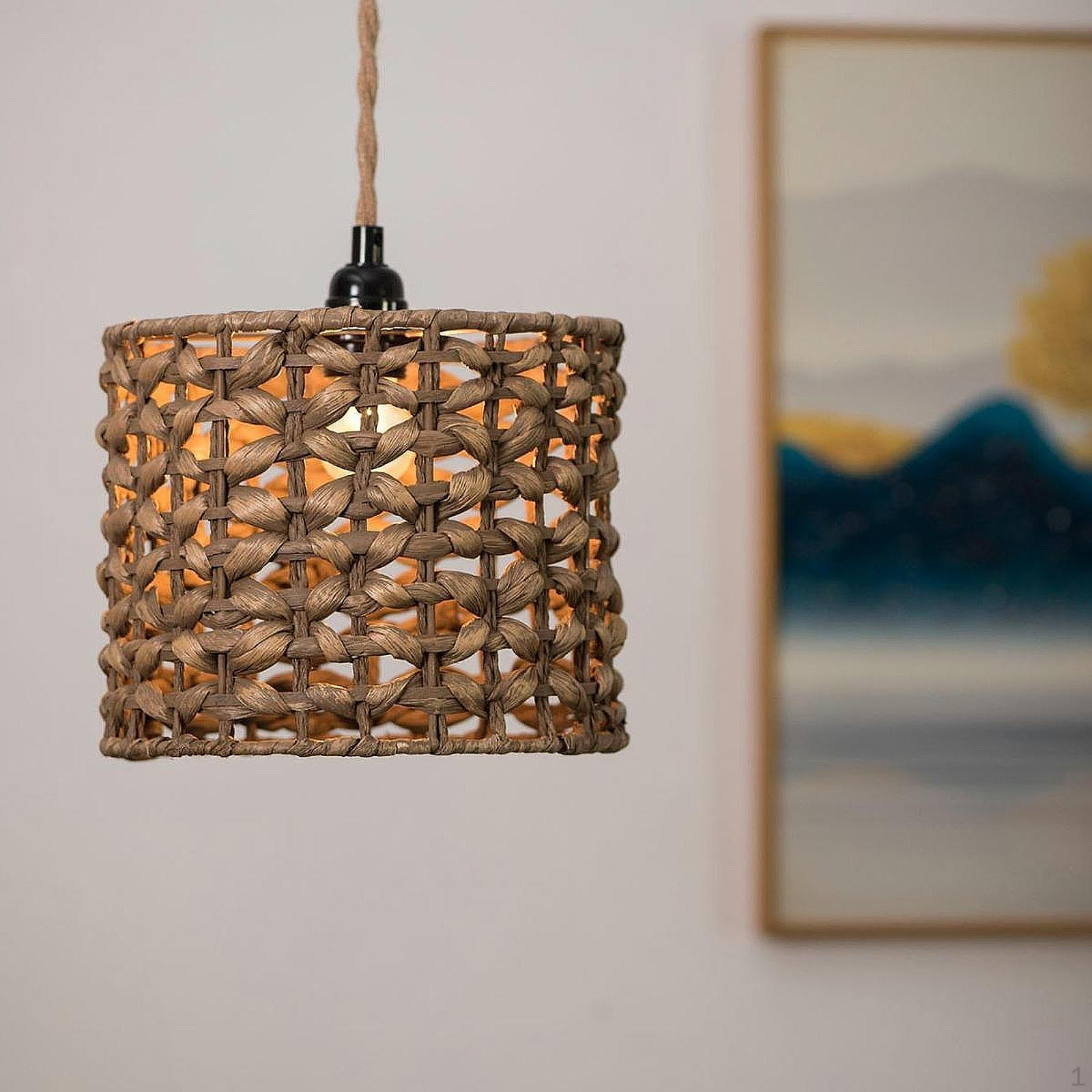 

Потолочный вентилятор, крышка лампочки, абажур ручной работы для спальни, столовой, кафе коричневый