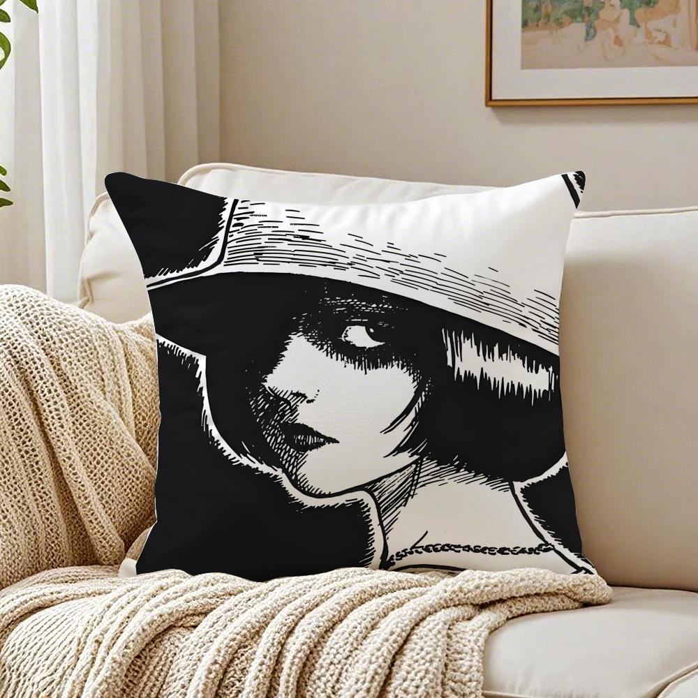 Creepy Japanese Manga TTomie Cushion Cover Pillowcase Antidustmite living Room Sofa Decor Cushion Room