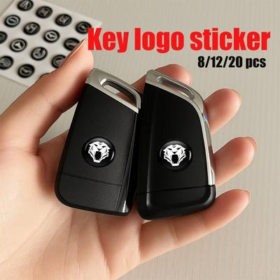 8pcs Car Logo Key Sticker Decoration Auto Accessories For Spectra Sedona Cadenza Proceed Sephia Stonic Carens