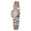 Fashionable and Cute Simple Creative Shape Round Dial Alloy Strap Women's Quartz Watch Bracelet 2-piece Set, Suitable for Party