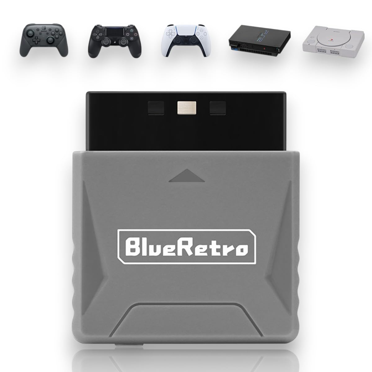 

K&SGAMER PS2/PS1 Converter Compatible with Latest Controllers (PS5, PS4, PS3, Switch Pro Controller, Xbox) (Gray)