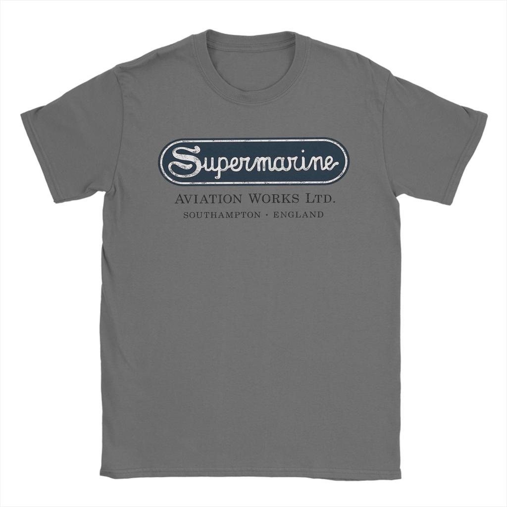 Supermarine Aviation Logo T-Shirt Sommer 100% Baumwolle T-Shirts für Männer Design T-Shirt Kurzarm Ästhetische T-Shirts