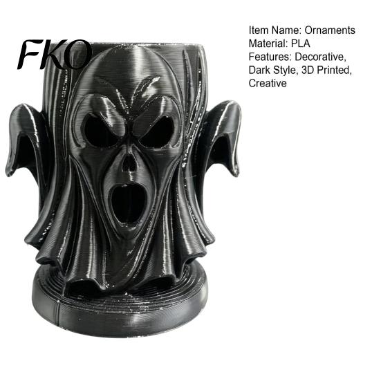 Halloween Table Decor 3D Printed Ghost Egg Holder, Multi-Functional Tray Ornaments for Storage And Durable Desktop Decoration, Horror Theme