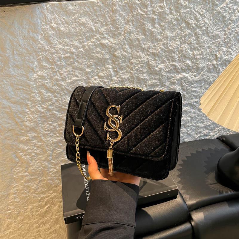 2025 Women's Stylish Small Diamond Pattern Crossbody Chain Handbag
