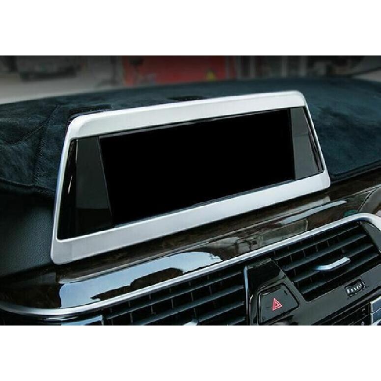 ABS Silver Inner Navigation GPS Screen Cover Trim For BMW 5 Series G30 2018-