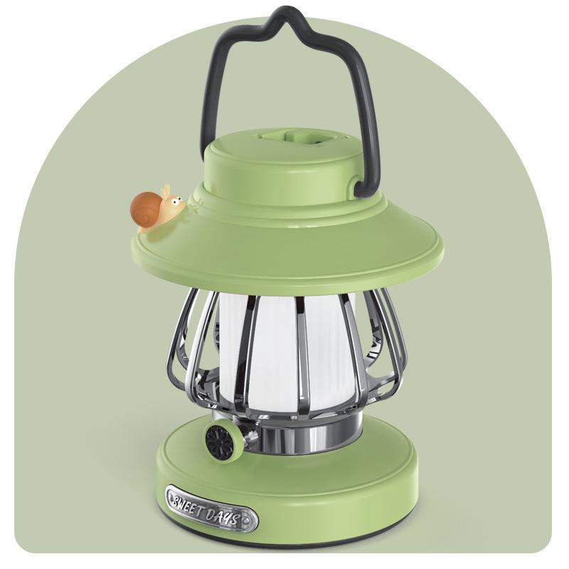 Portable Rechargeable Retro Camping Lantern - Handheld Tent Light & Creative Outdoor Atmosphere Lamp.