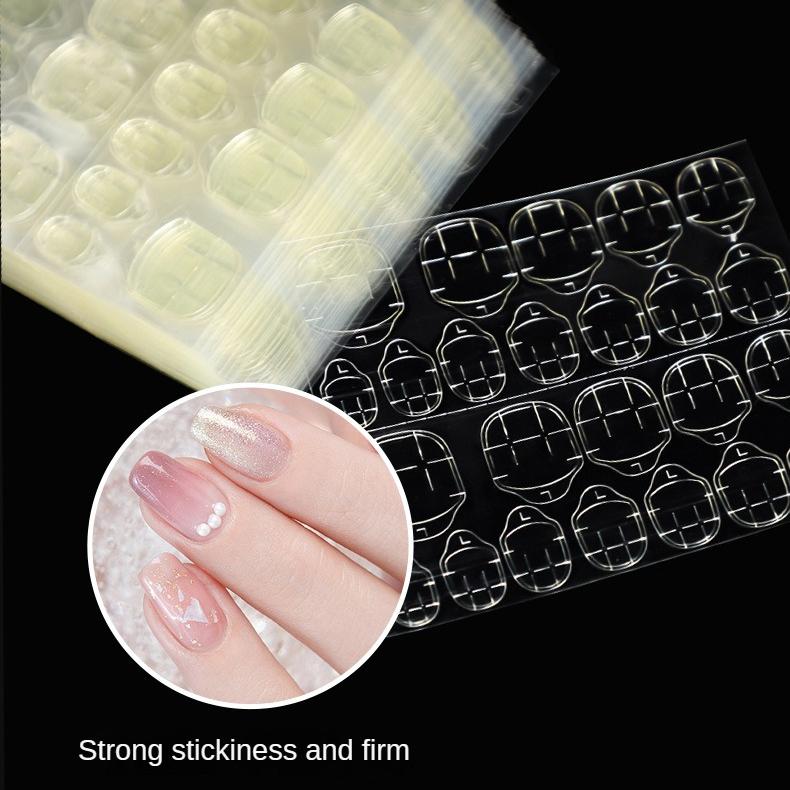 Jelly Glue Stickers pro Nail Art a umělé nehty – 30 listů transparentního a univerzálního vylepšení nehtů