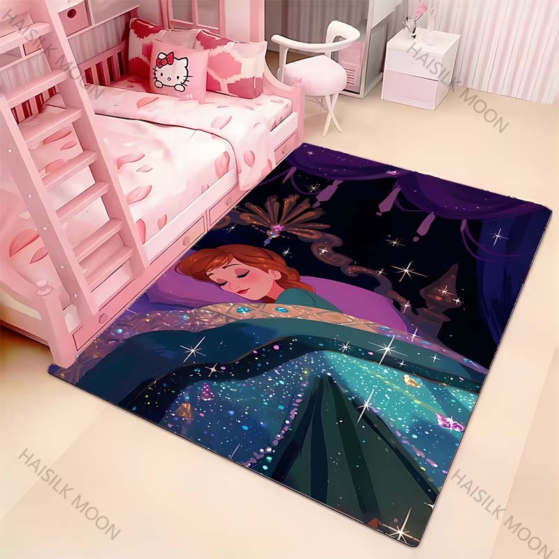 Disney Sleeping Beauty Princess Series Printed Carpet Rugs for Living Rooms Bedrooms Decorative Mat Kids Play Rugs Luxury Gift