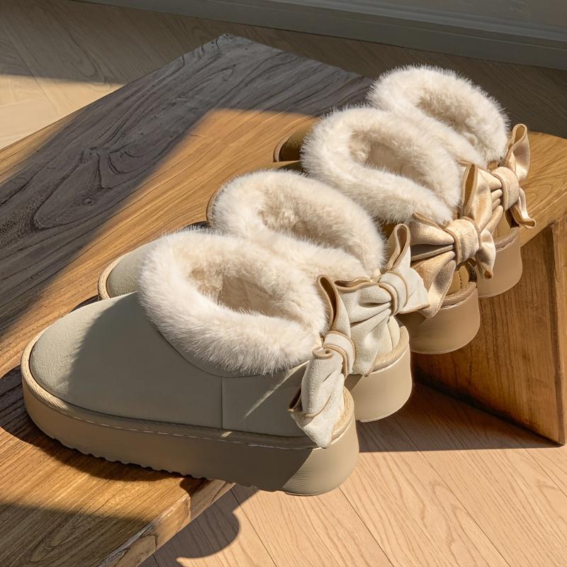Thick-Soled Slippers / Winter Outdoor Warm / Full Coverage Slip-Resistant Fleece / Indoor Home Shoes / Winter Shoes / Winter Footwear / for Teenager