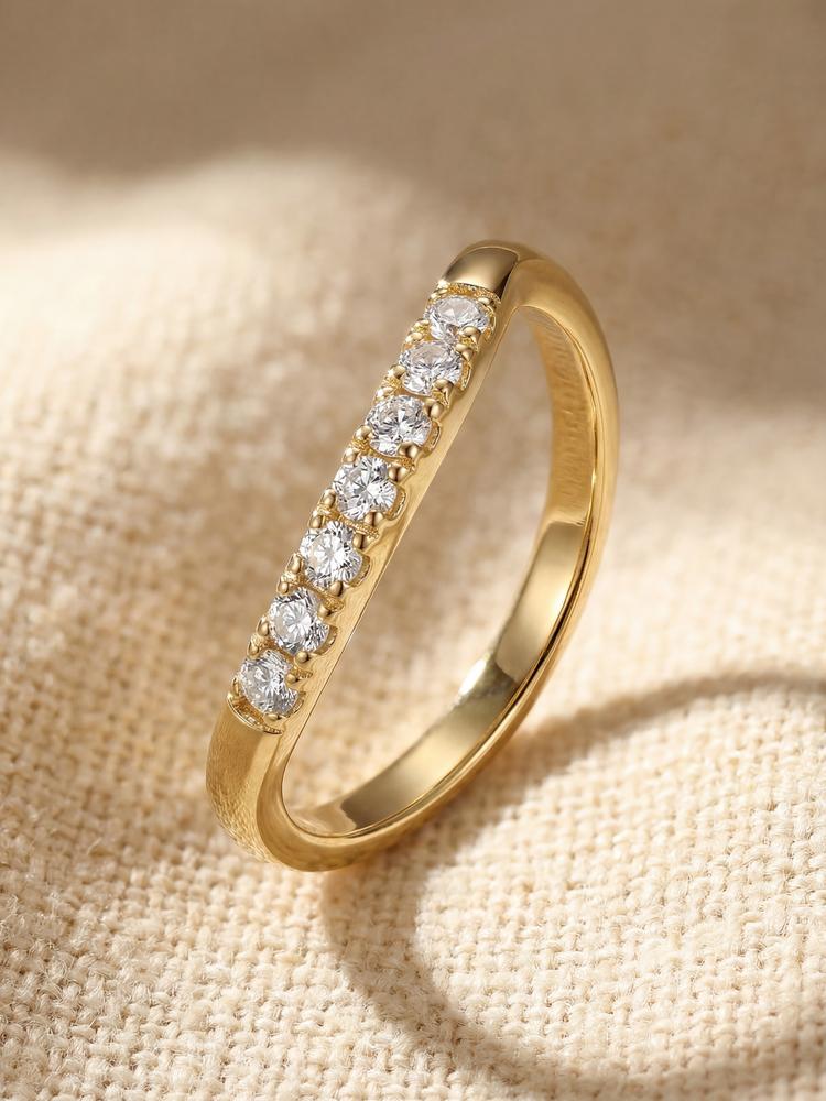 925 Sterling Silver U Shape Minimalism Fashion Zircon Ring For Women Anniversary Party Daily Wear High Quality Fine Jewelry