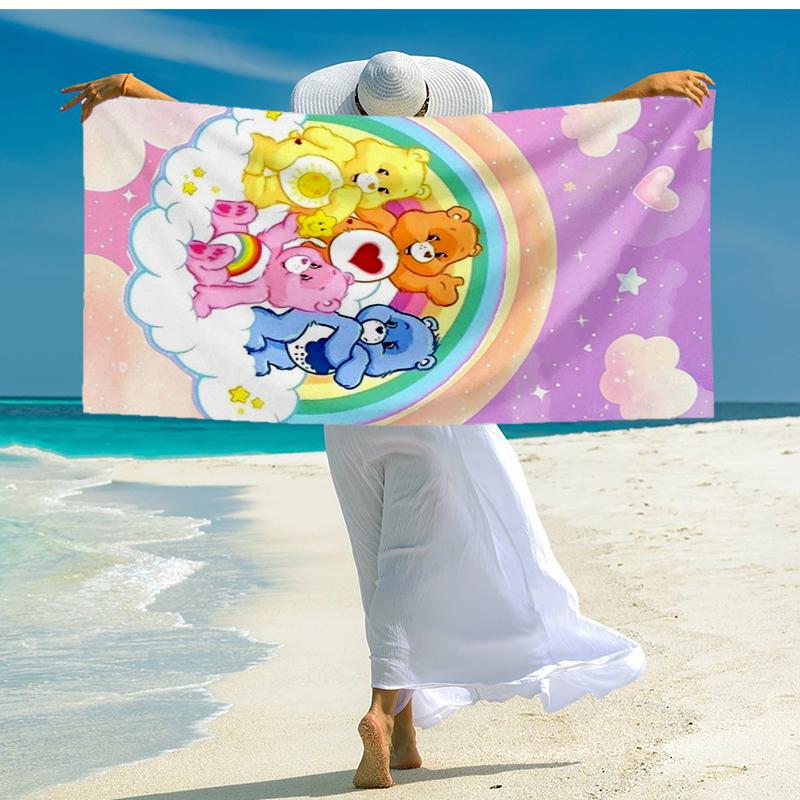 Ultra-Soft Beach Towel with Bear Theme,Ideal for Pool - Camping, Diving - Perfect Travel Essential, Vibrant Beach Towel.