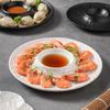 Qinkai 11-inch Nordic Style Ceramic Irregular Dinner Plate