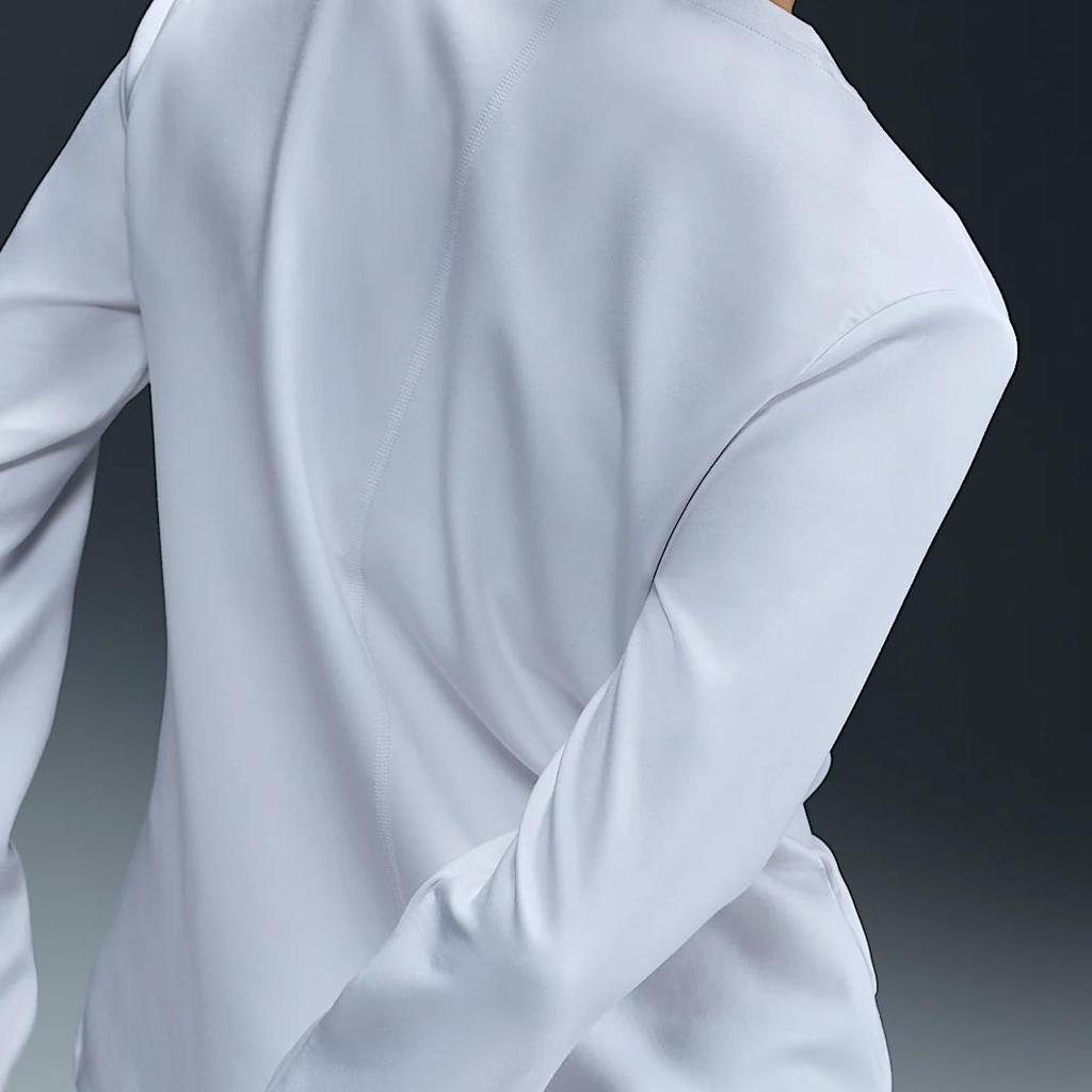 Nike Therma-Fit One Comfortable Fashion Casual Long Sleeve Regular T-Shirt Women Tops White DD4928-100