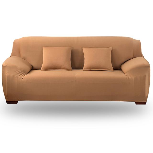 Effen Kleur Elastische Bankhoes All-Inclusive Bankhoezen Voor Woonkamer L-Vormige Hoek Slipcover Nodig 1-Seat 90-140cm