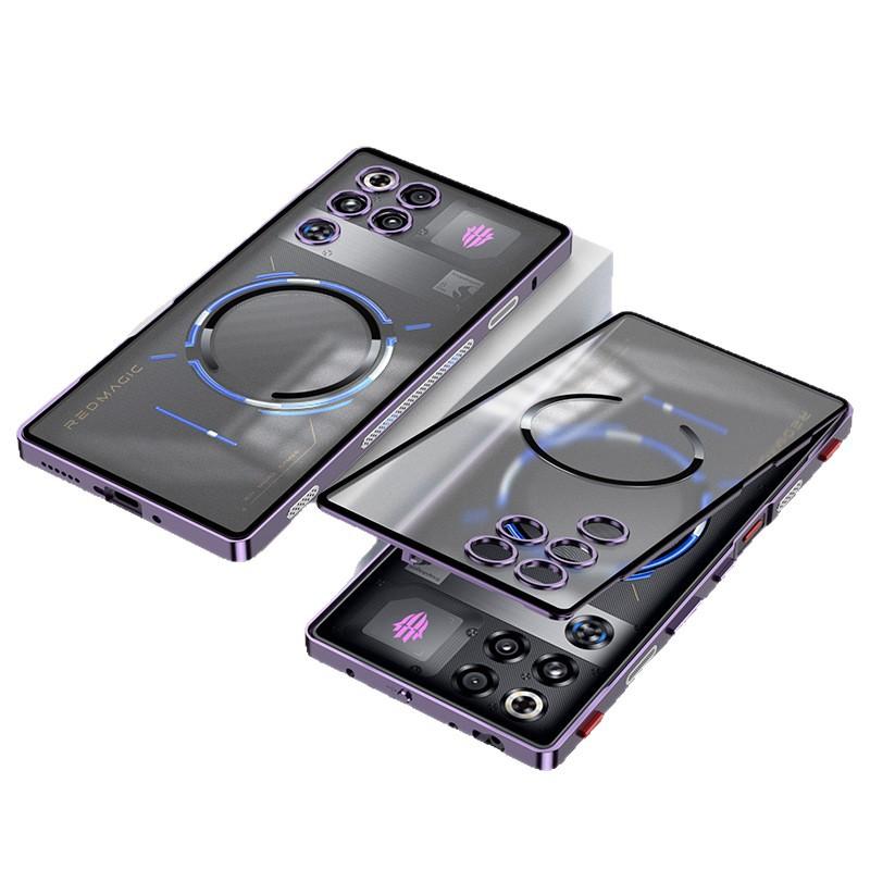 Case For ZTE Nubia RedMagic 11 Pro and 11 Pro+ Thin Aluminum Alloy Metal Transparent Heat Dissipation Magnetic Back Case Cover