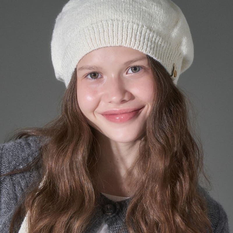 

Берет Lencia из шерстяного трикотажа с ремешком цвета WHITE SANDS (4 цвета) BLACK_Free