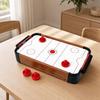 Tabletop Air Hockey Game with Pucks and Pushers Complete Set Wooden Compact