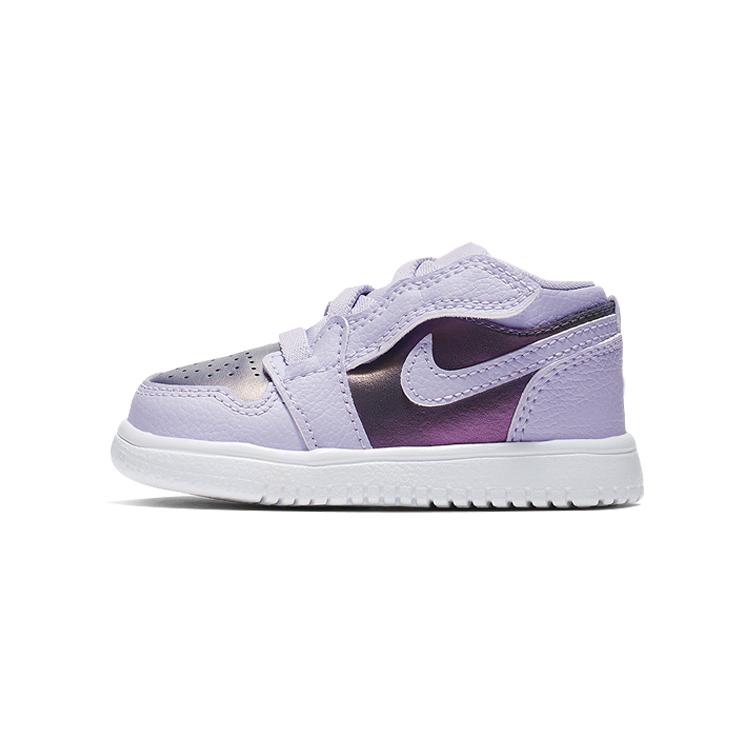 

Jordan Air Jordan 1 Low Alt Synthetic Leather, Patent Leather Low top Toddler Shoes Purple Infant And Toddler CD7227-505 22