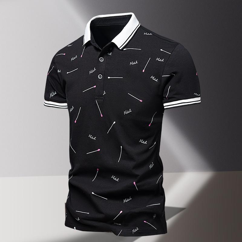 Summer Men's POLO Shirt, Fashionable Ice Silk Quick Drying Short Sleeved Embroidered T-shirt, Solid Color Lapel Business Top