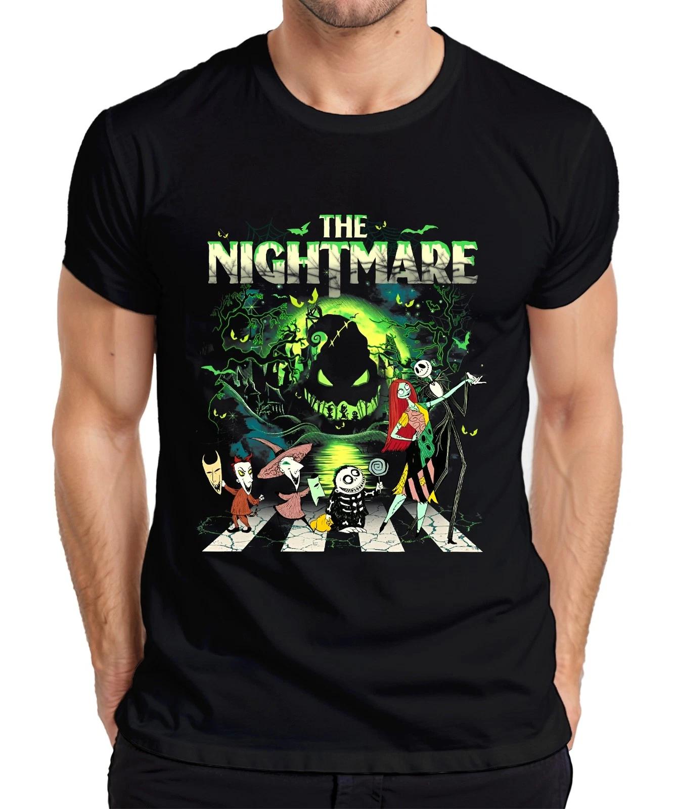 Nightmare Before Christmas Jack Skellington Sally Halloween Retro Herren T-Shirt XXL
