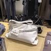 Yogodlns Fashion Women's Trend Fashion Large Capacity Silver Soft PU Leather Underarm Bag Commute Hobo Shoulder Bags