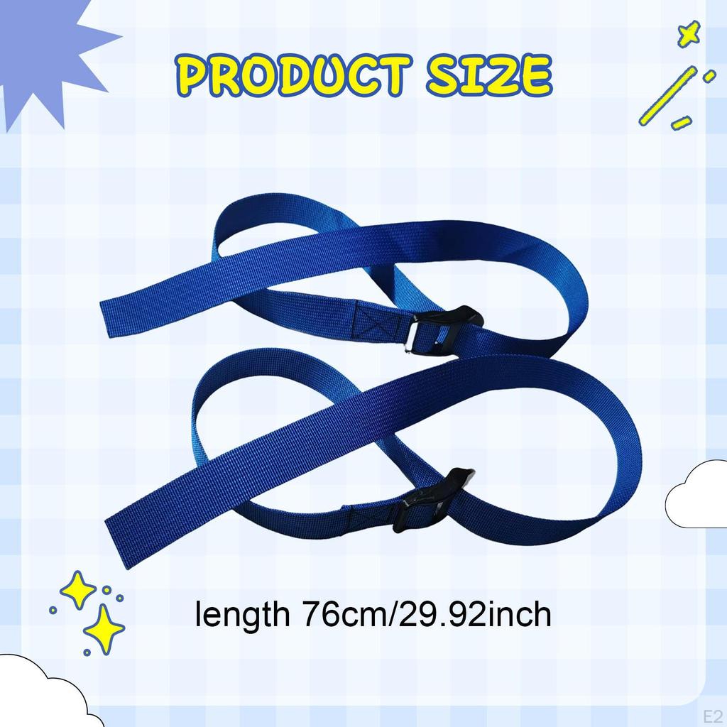 2 Pack 30" Rowing Machine Foot Straps, Lightweight And Portable Fixing Bands,
