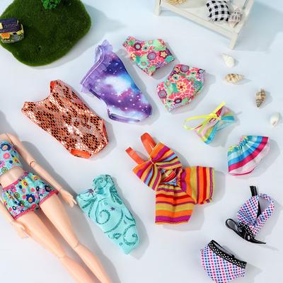 Beach Outfits Play House Doll Swimsuits Miniature Bathing Bikini Toys Clothes Dollhouse Swimwear