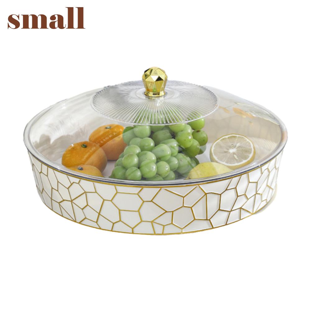 

Поднос для подачи фруктов и закусок в скандинавском стиле с крышкой, контейнер для хранения сушеного печенья и сладостей для кухни I1G0 White-S