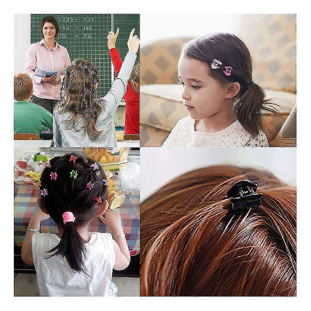 100 Pezzi Mini Fermagli per Capelli Pinze per Capelli Spille per Capelli in Plastica Accessori per Capelli Per Bambine Donne Neonato Bambino (colore casuale