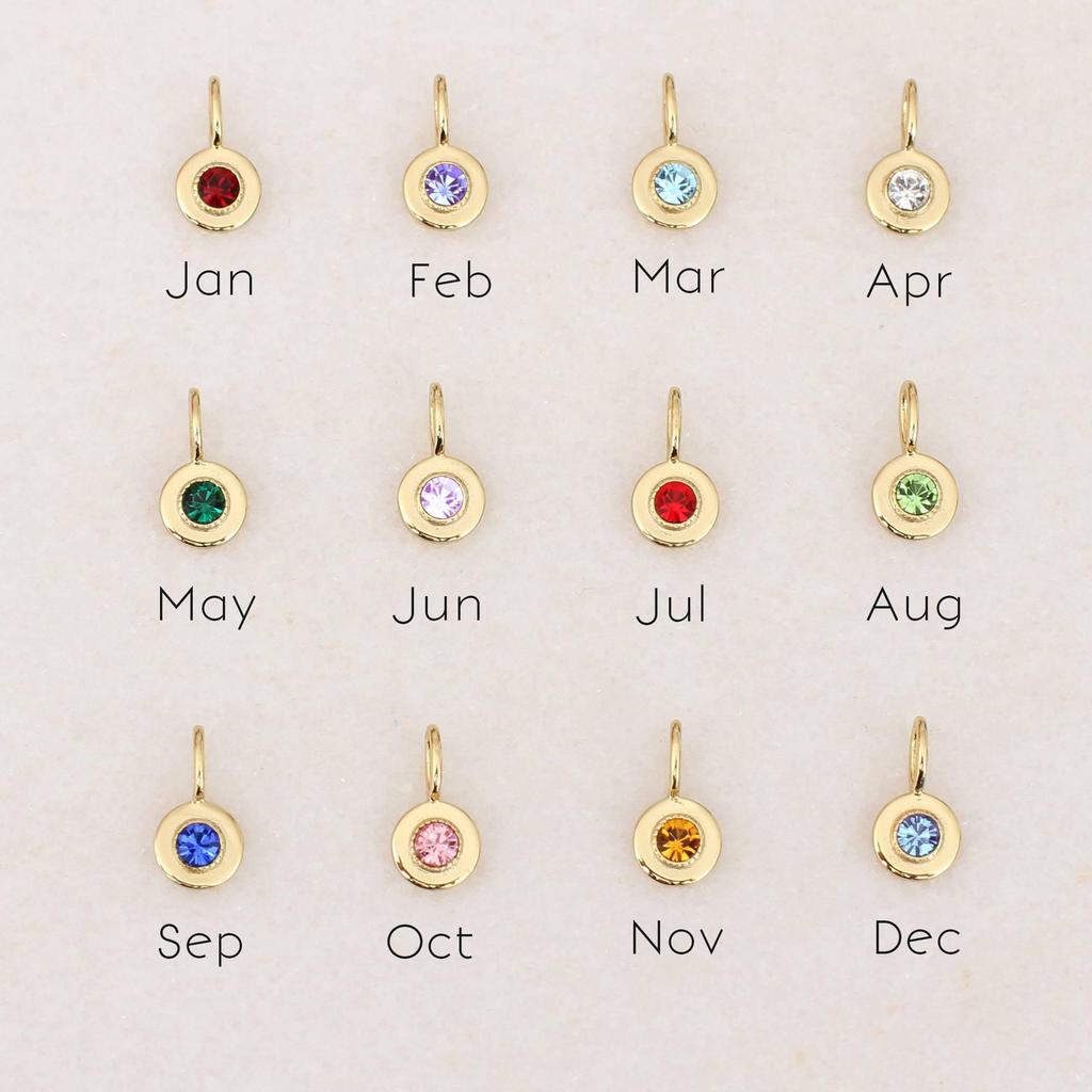Titanium Steel Zodiac Birthstone Pendant Necklace with Cubic Zirconia