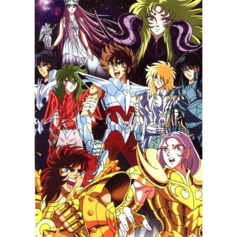Klassische Anime Saint Seiya Poster Drucke Japan Cartoon Jungfrau Goldener Ritter Leinwandbild Wandkunst Bild Wohnzimmer Heimdekoration