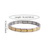 Stretchable Italian Chain Link Bracelet 7mm Popular Modular Stainless Steel Bracelet Square HipHop Elastic Hand Chain Jewelry