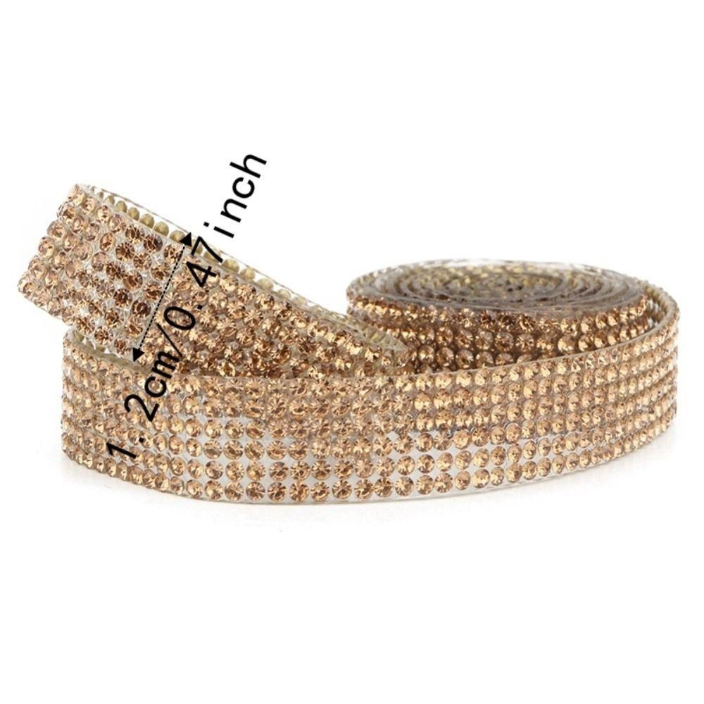 1pcs 1.2cm Width Rhinestone Ribbon Trim Iron On Crystal Glass Mesh Banding For DIY Crafts