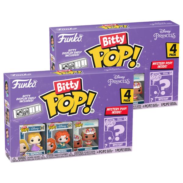 Funko Bitty Pop Disney Princess Figure Rapunzel + Merida + Moana + Random 2set