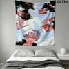 Jujutsu Kaisen Wall Tapestry Aesthetic Wall Hanging Printed Fabric Blanket Decorative Tapestries for Bedroom Living Room Home Decor