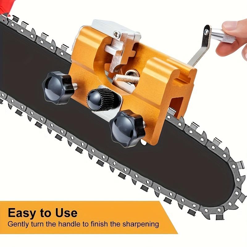 Portable Chainsaw Sharpener,Chainsaw Sharpening Kit, Fast Chain Saw Sharpener Tool, Portable Hand Crank Chain Grinder,Electric Chainsaw File