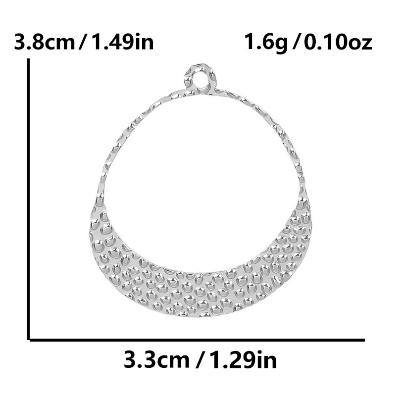 

Unevenness Metal Irregular Stainless Steel Heart Charms For Jewelry Making Supplies 6pcs Diy Sea Shell Round Rectangle Pendant