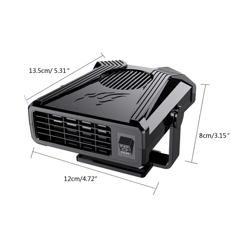 Portable Car Heater Fan Anti-Fog 12V Fan Windshield Defroster Auto Warmer Air Blower Vehicle Demister Heating Dryer
