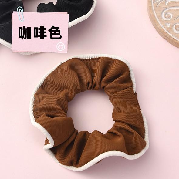 

Minimalist Cotton Linen Striped Large Hair Scrunchie Elastic Hair Tie for Women Durable Soft Fabric Hair Accessory for Daily Use One Size кавовий