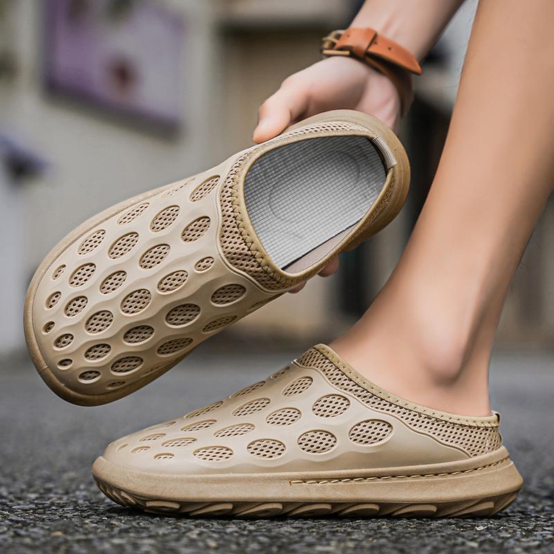 White 2025 Summer New Thick Bottom Increase Wear-resistant Outdoor Beach Comfortable Fashion Leisure All-in-one Baotou Slippers